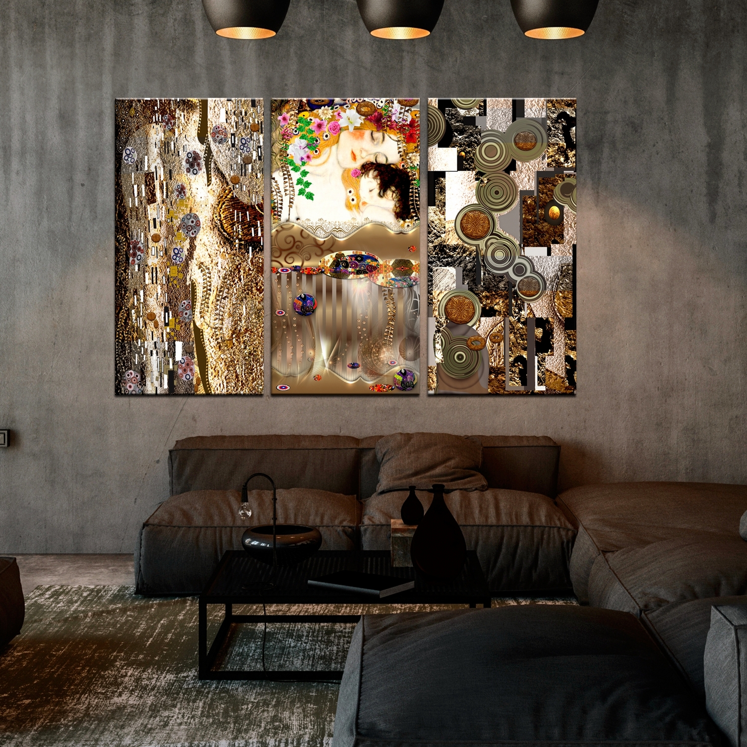 Tavla Arkiio Mom With Child 3 delar