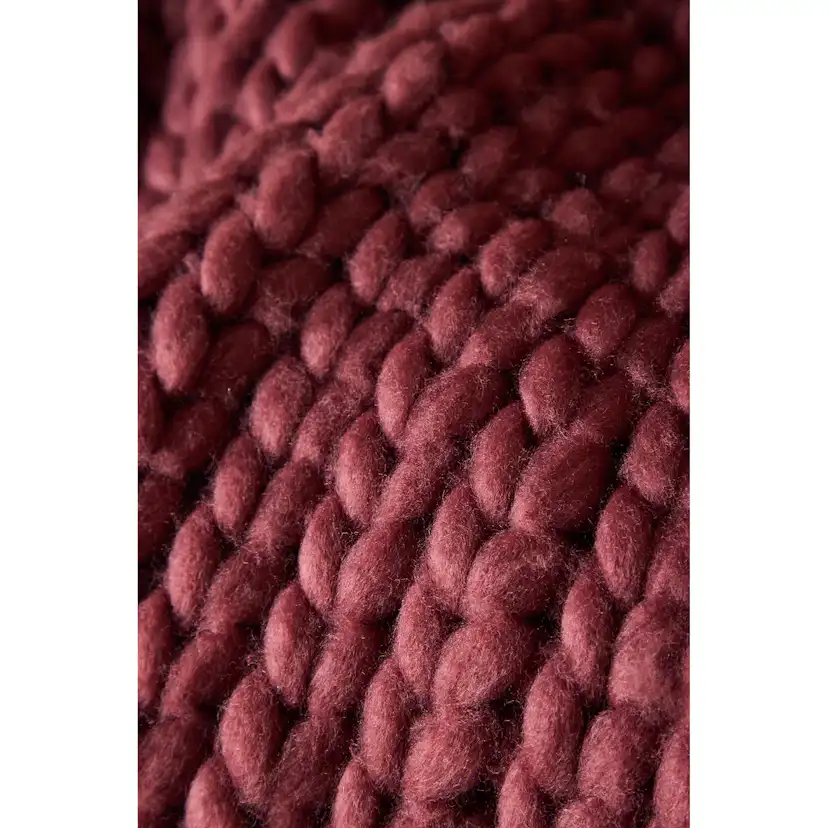 Kate Throw 170 x 130 cm - / Burgundy Polyester Pläd Venture Home Kate