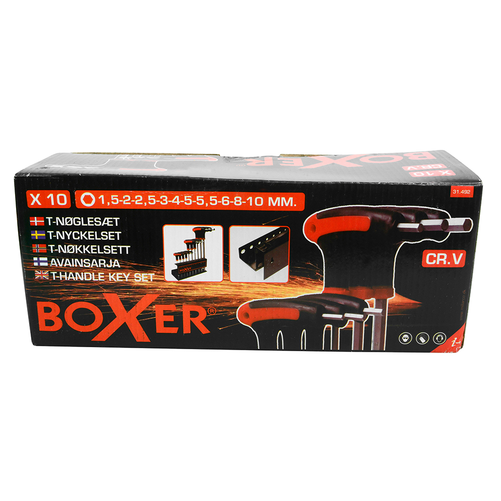 Insexnyckelsats Boxer Sexkant 10 storlekar