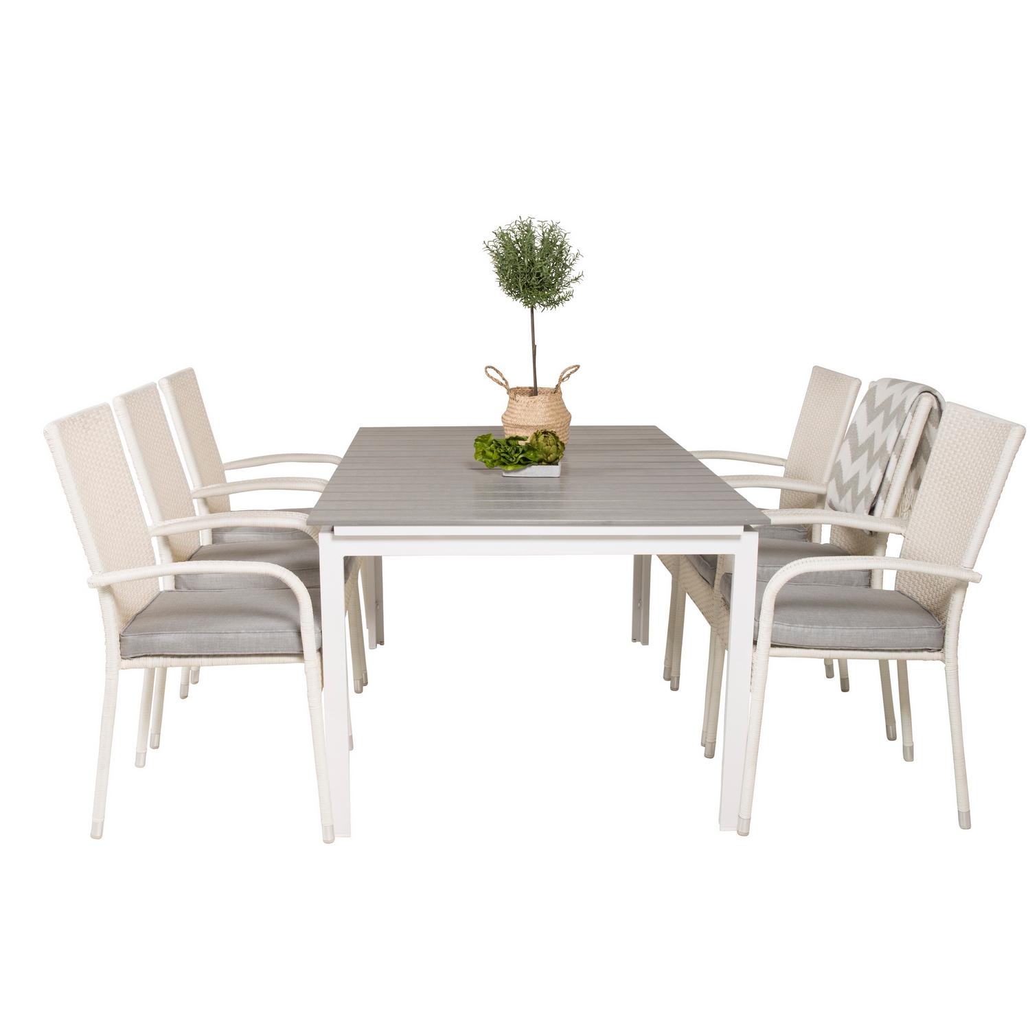 Matgrupp Venture Home Lova 160/240 med 6 Asta Stolar