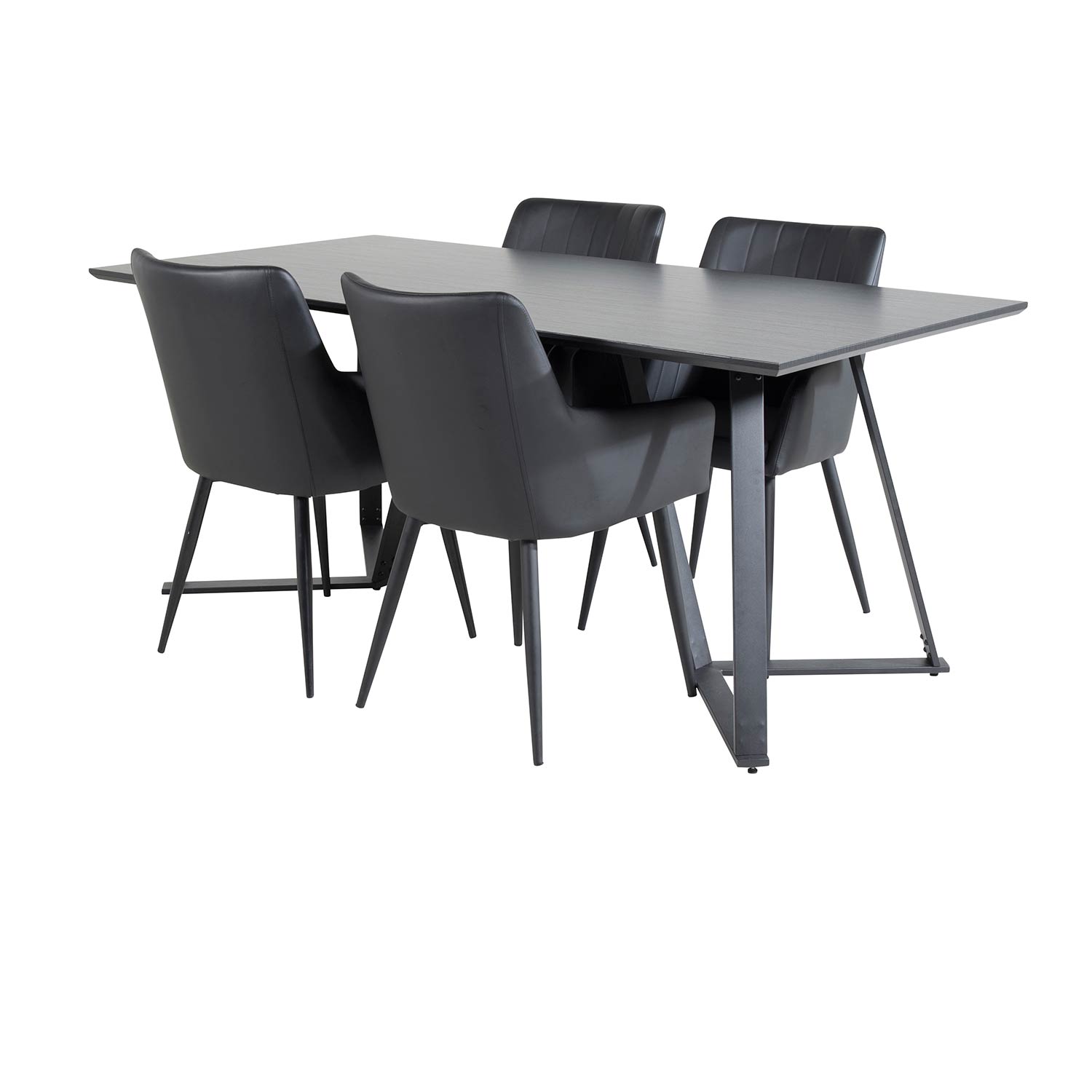 Matgrupp Venture Home Madde med 4 Corina Stolar Konstläder