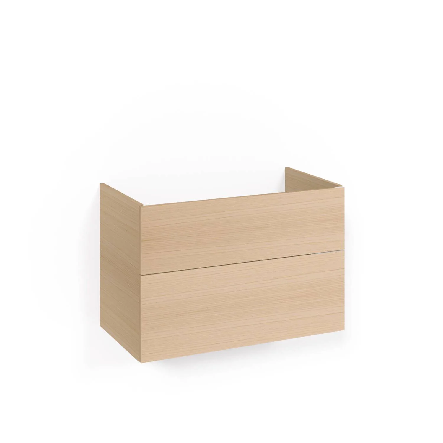 Crown Udel 80x45 Lj.Ek 2L Psh Bredd: 800, Ljus Ek, Handtag: Push-Open