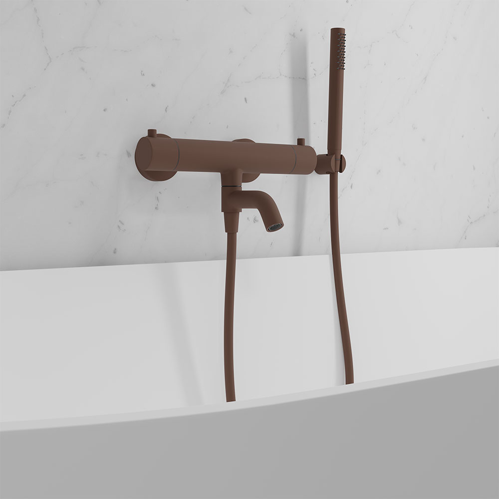 Badkarsblandare Scandtap Steel Pleasure 4 med Handdusch