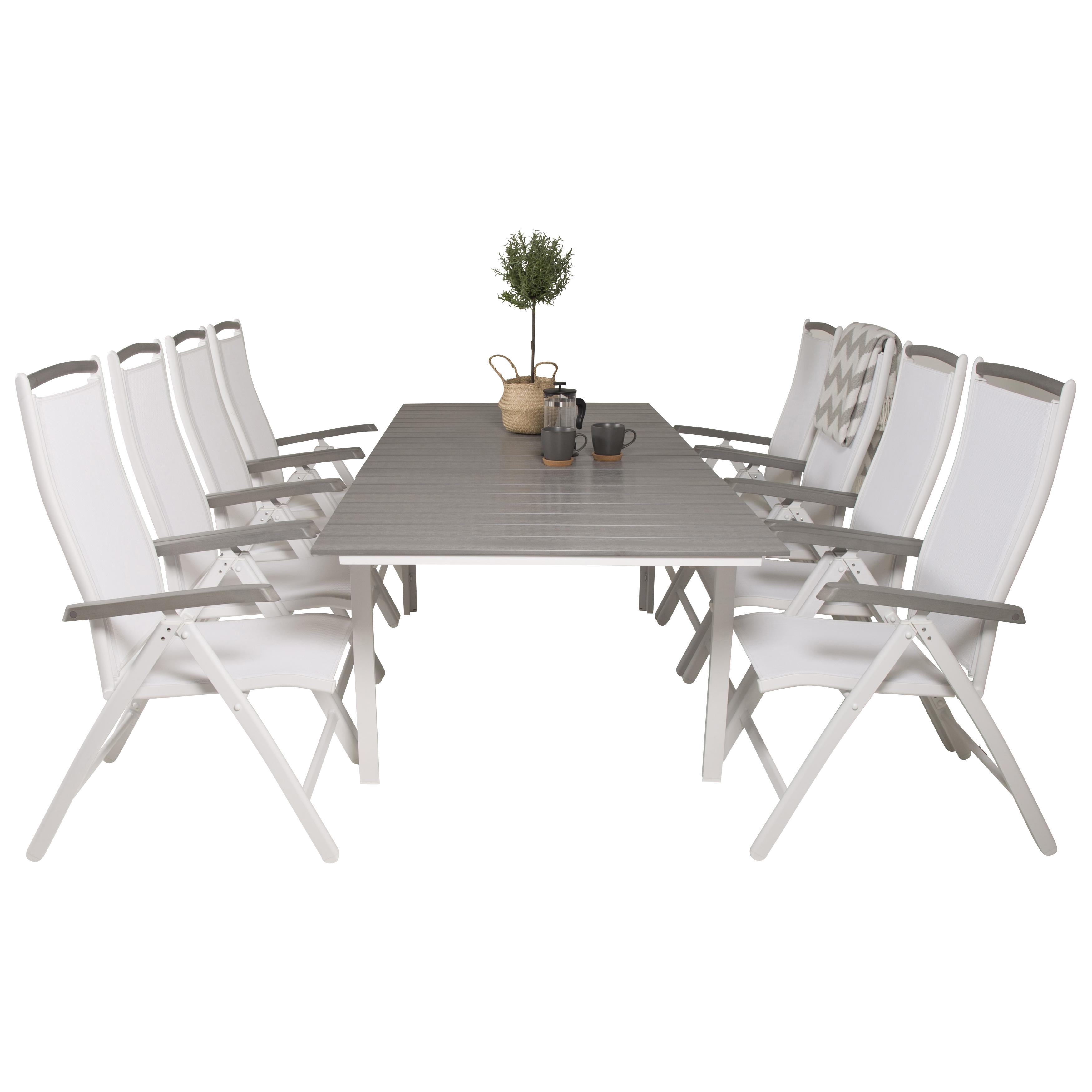 Matgrupp Venture Home Lova 160/240 med 8 Aleyna Stolar