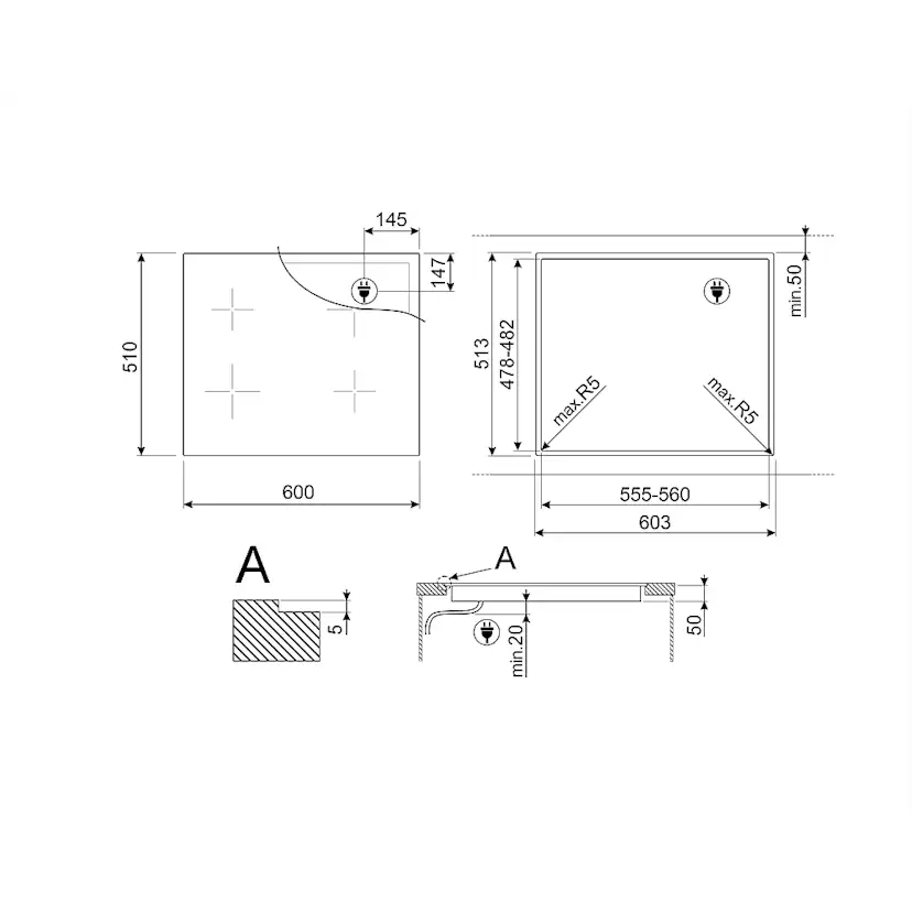 Kökspaket Smeg SF6300TVX + SI1M4644D + STL262D + KSET600XE