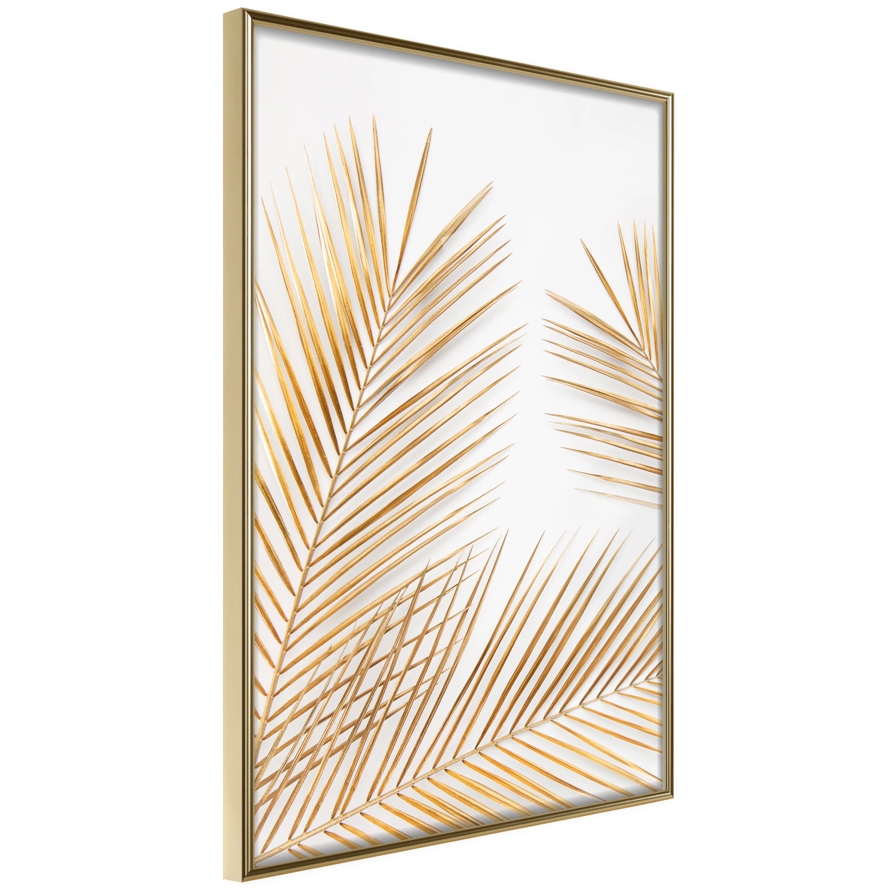 Poster Artgeist Affisch Golden Palm Leaves