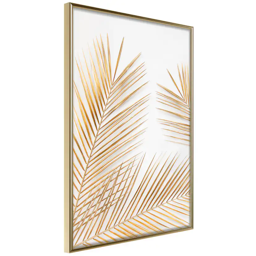 Poster Artgeist Affisch Golden Palm Leaves