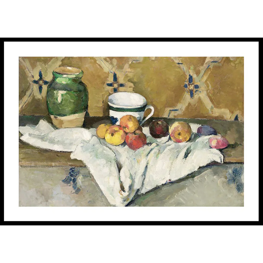 Poster Gallerix Still Life With Jar Cup And Apples By Paul Cézanne