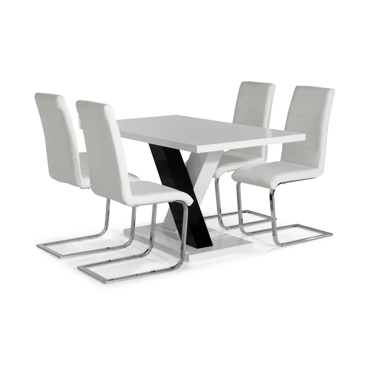 Matgrupp Scandinavian Choice Cesi Rektangulärt Matbord 140 cm med 4 Cibus Matstol