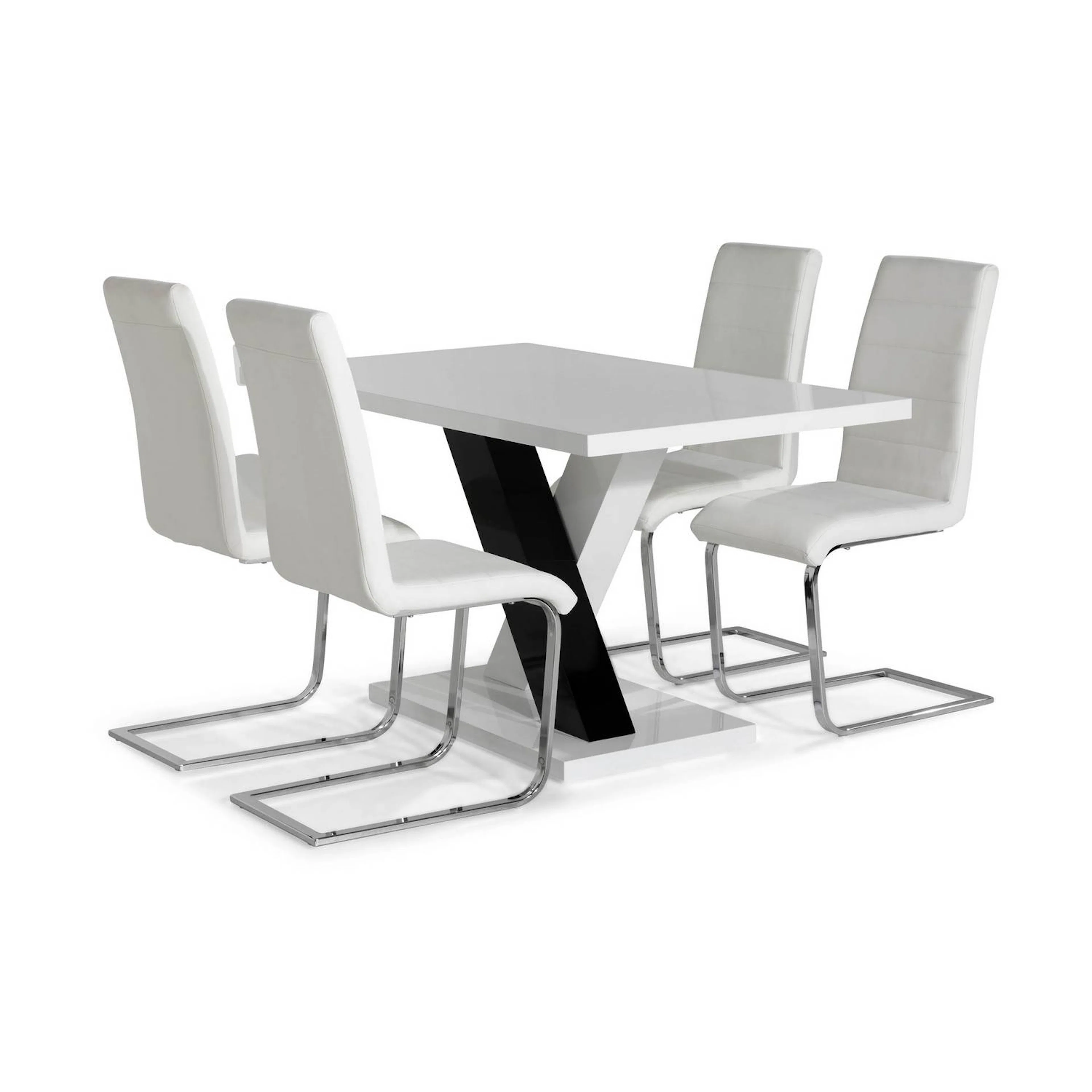 Matgrupp Scandinavian Choice Cesi Rektangulärt Matbord 140 cm med 4 Cibus Matstol