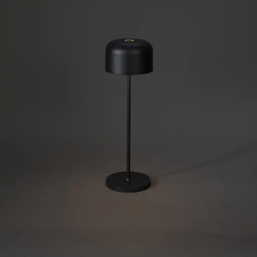 Lille bordslampa USB Svart Svart