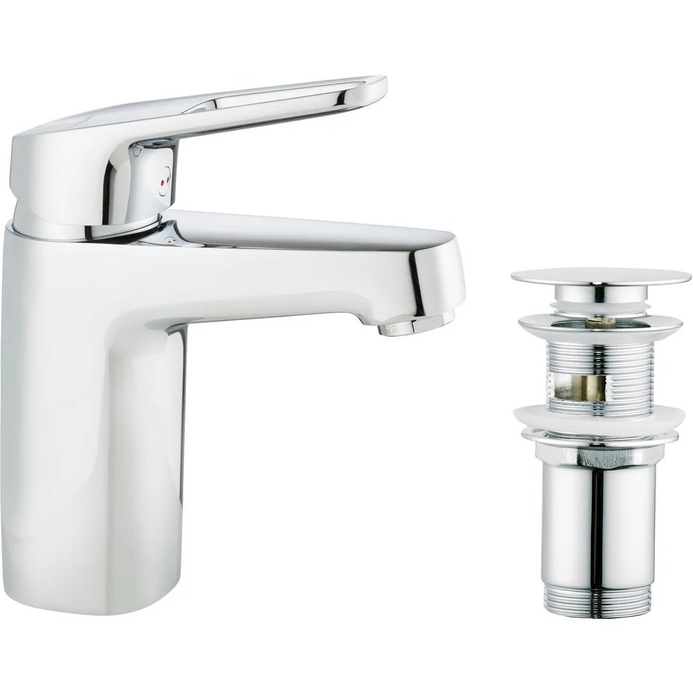 Tvättställsblandare FM Mattsson Siljan med Push-downventil Med Push-downventil, Ø10 mm