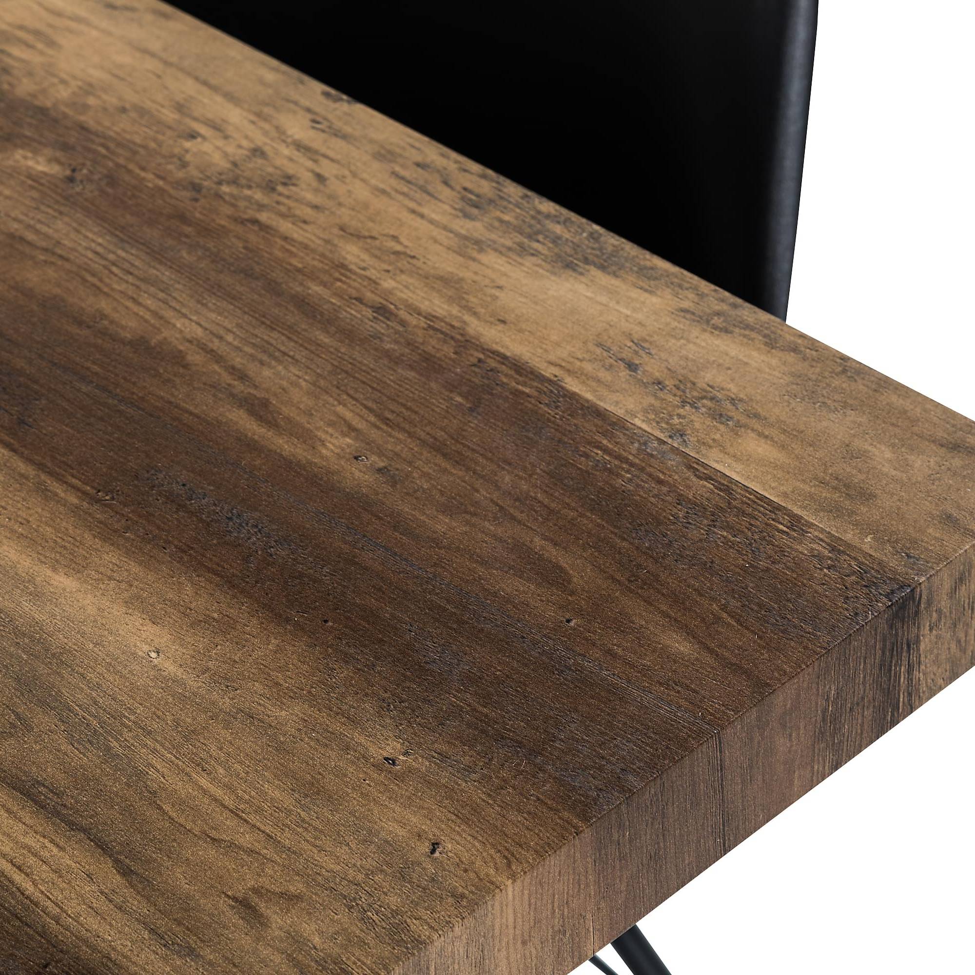 Matgrupp Basic Home Marcelen Rektangulärt Matbord 140-180 cm Förlängningsbart med 4 ShellMatstol Grå/Svart/Natur