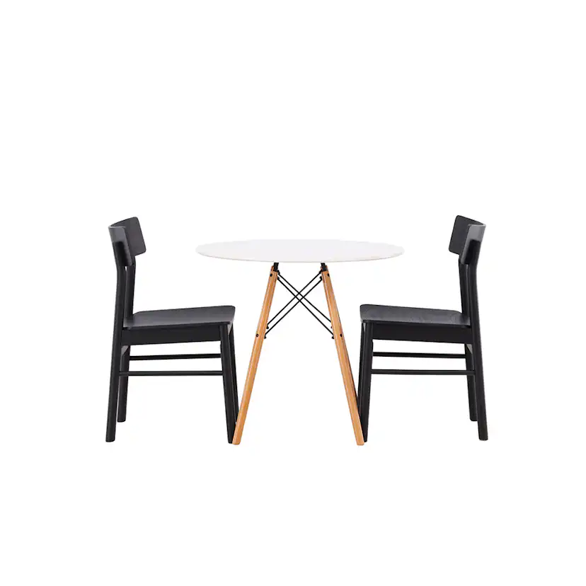 Matgrupp Venture Home Danburi Ø 60 cm med 2 Montros Stolar