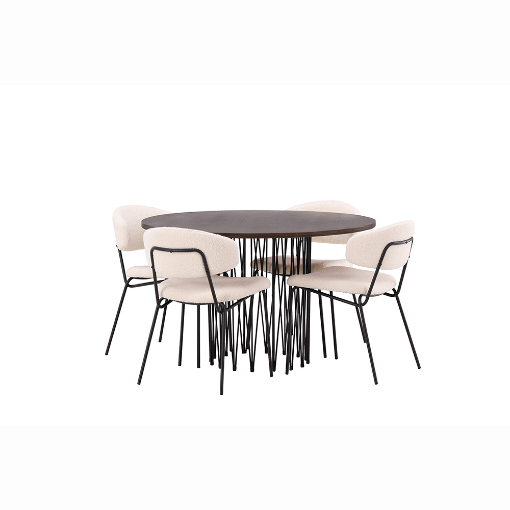 Matgrupp furniture/fashion Stone med 4 Chico Stolar Runt
