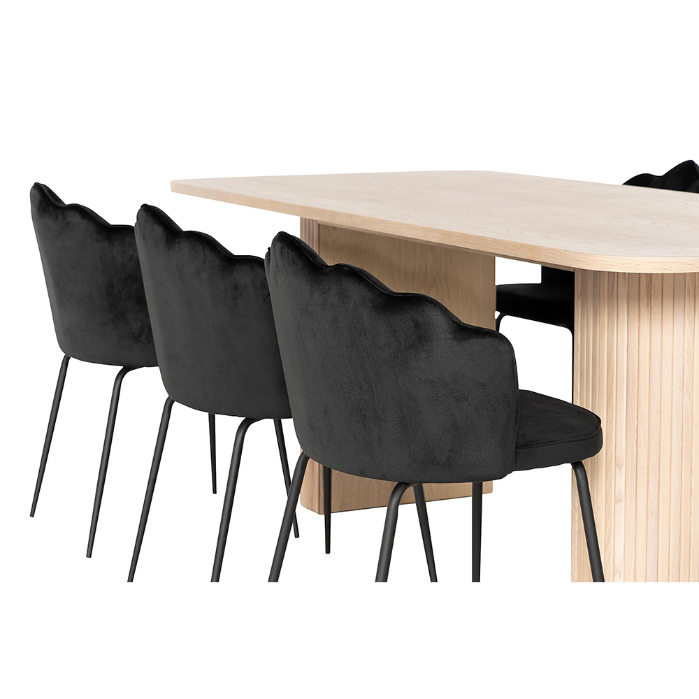 Matgrupp In Living Kopparbo med 6 st Broddhult stolar