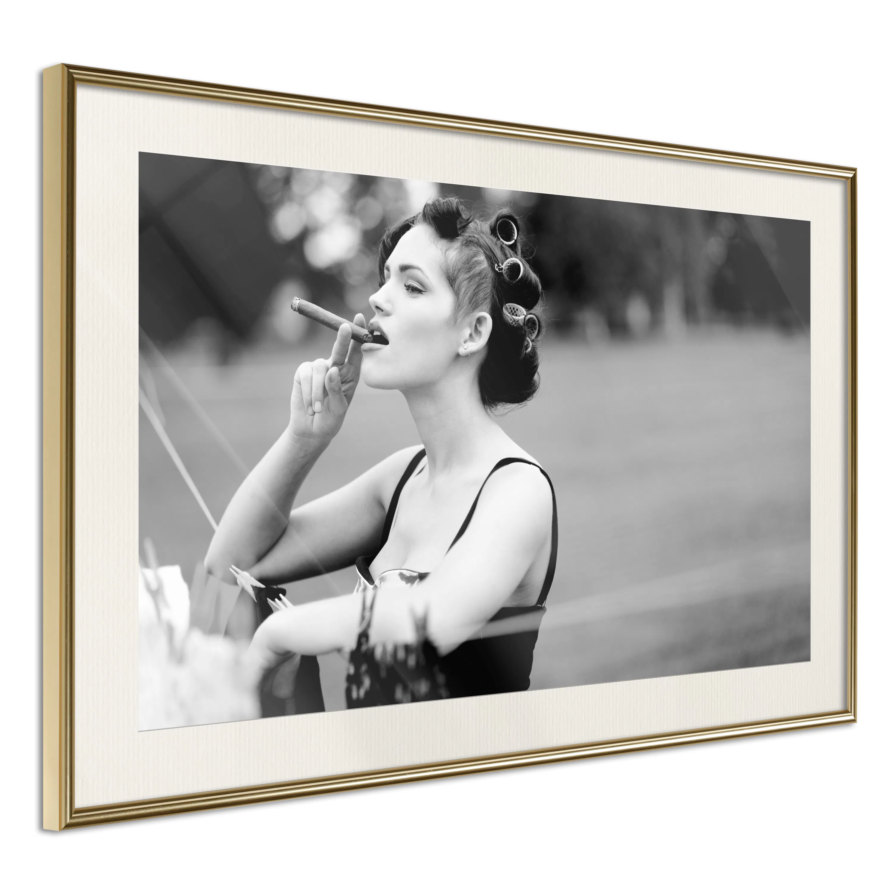 Poster Artgeist Affisch Woman with Cigar