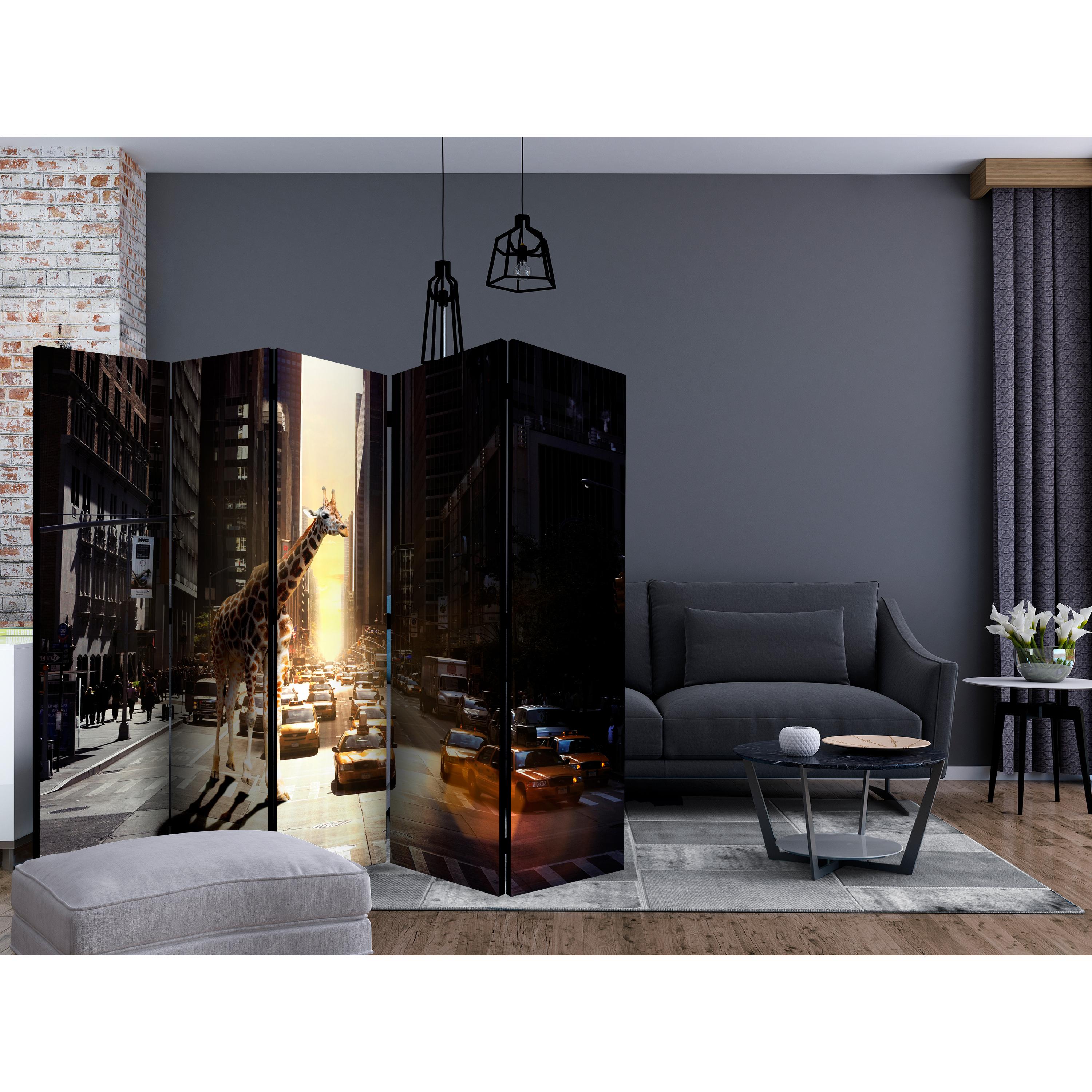 Rumsavdelare Skärmvägg Arkiio Giraffe in the Big City II 225x172 cm