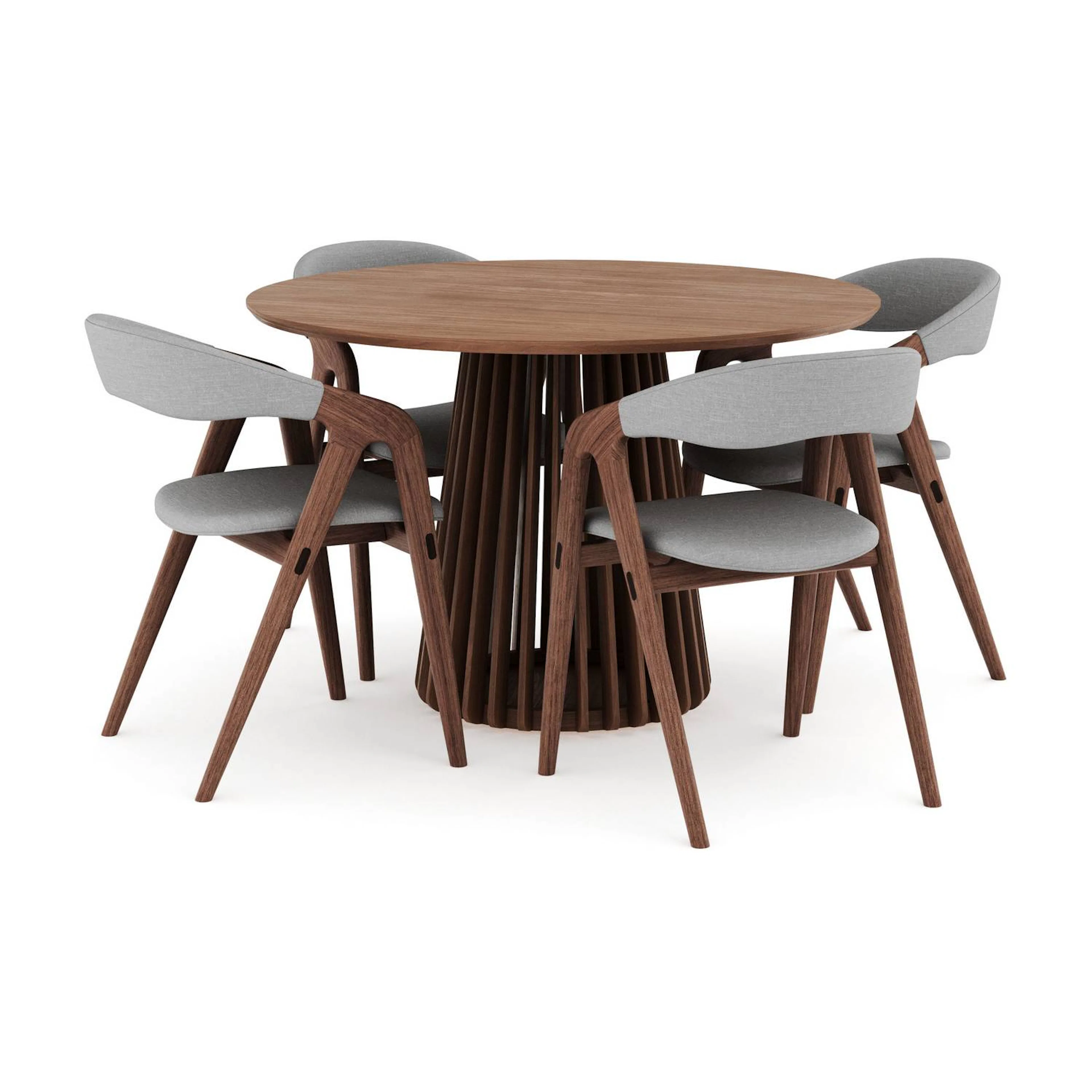 Matgrupp Bark Peyra Runt Matbord 120 med 4Jerup Matstol