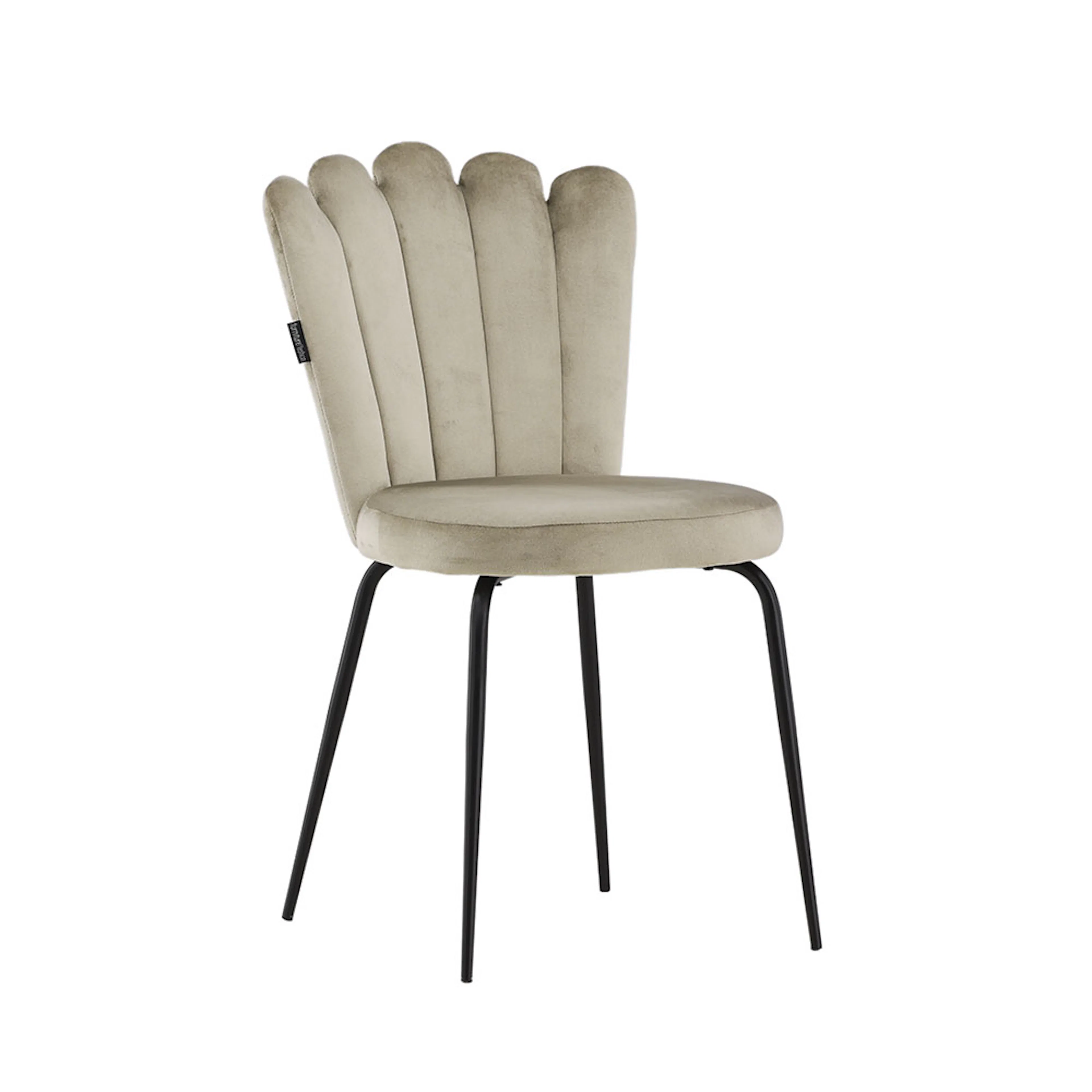 Limhamn Light Chair - Black / Beige Velvet Beige