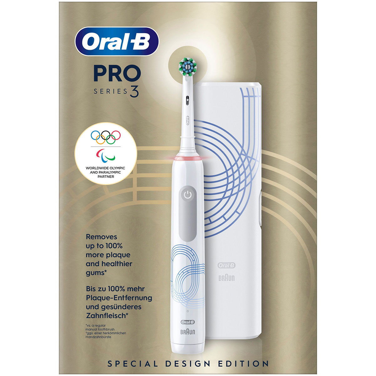 Eltandborste Oral-B Pro 3 White Olympics + TC