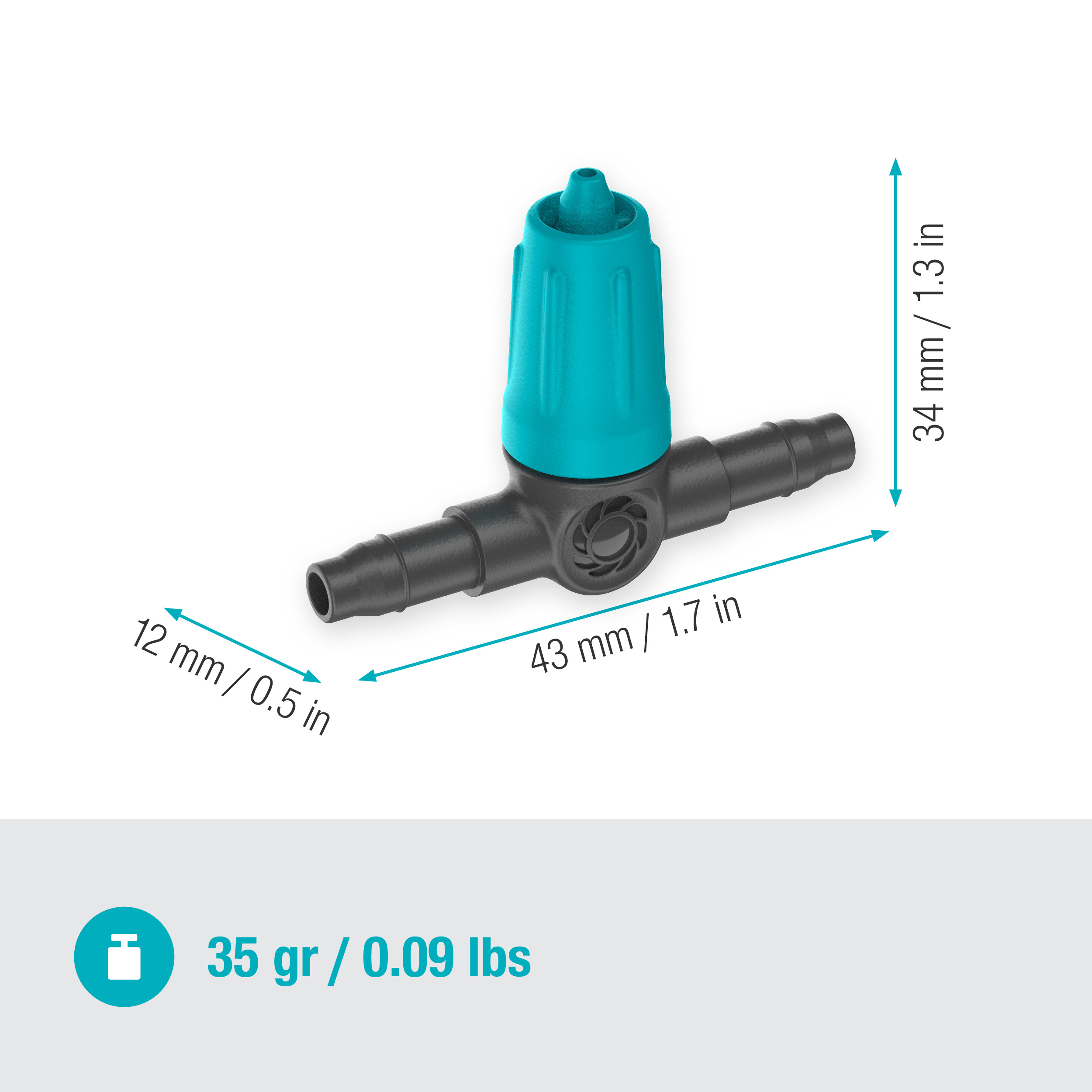 Droppspridare Gardena Micro-Drip Inline Ställbar
