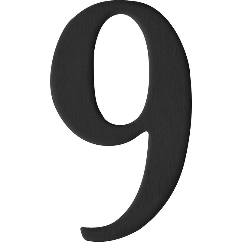 BREVLÅDESIFFRA 9 SVART Svart, 9
