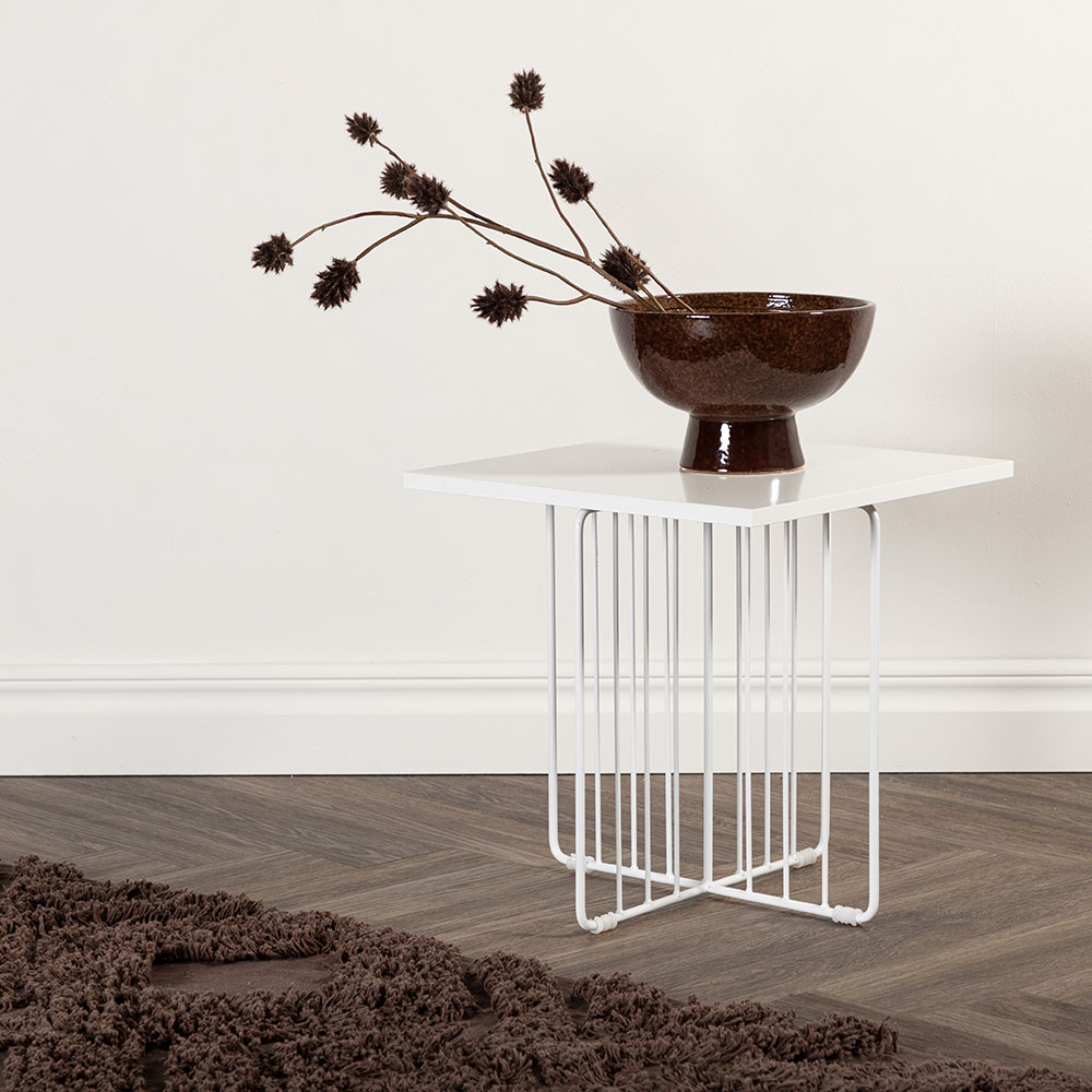 Dayton Sofa Table - White powder coating / White MDF Vit