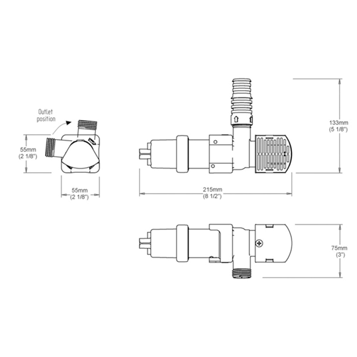 Länspump Whale Supersub 1100 med Nivåvakt och Backventil
