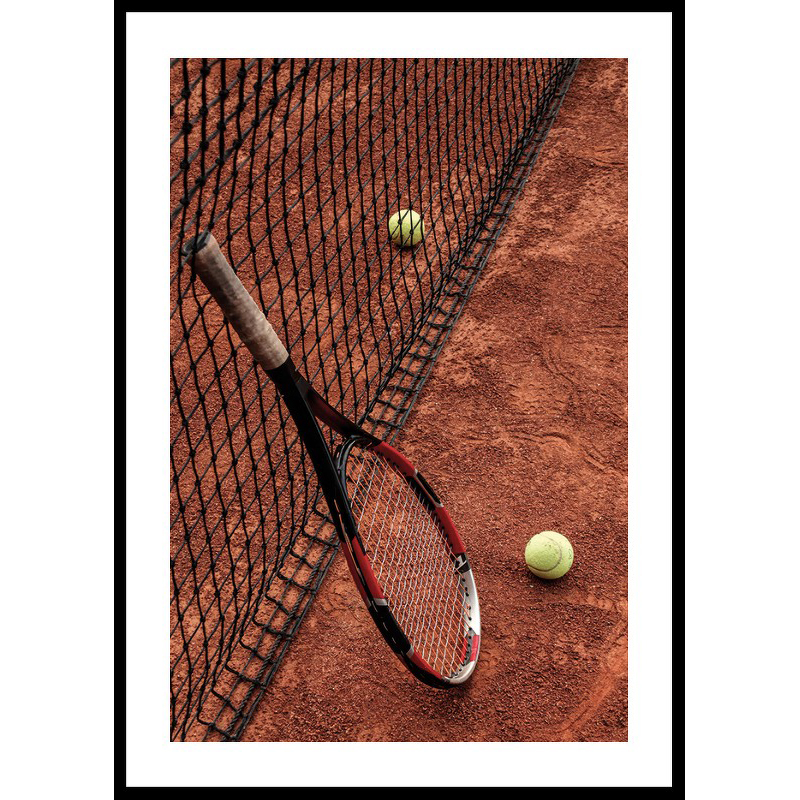 Poster Gallerix Tennis Racket & Court