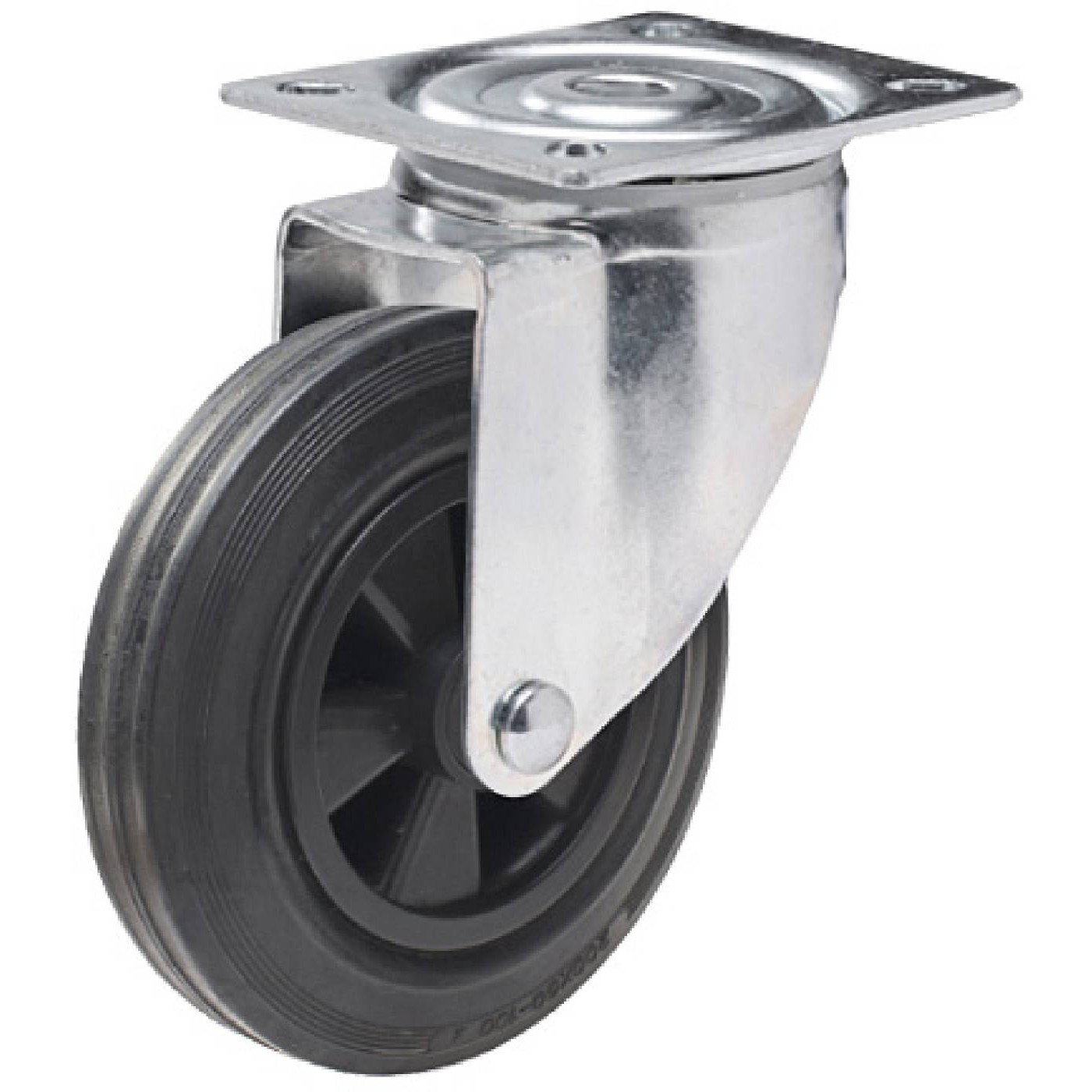 Containerhjul Millers Svart 125 mm