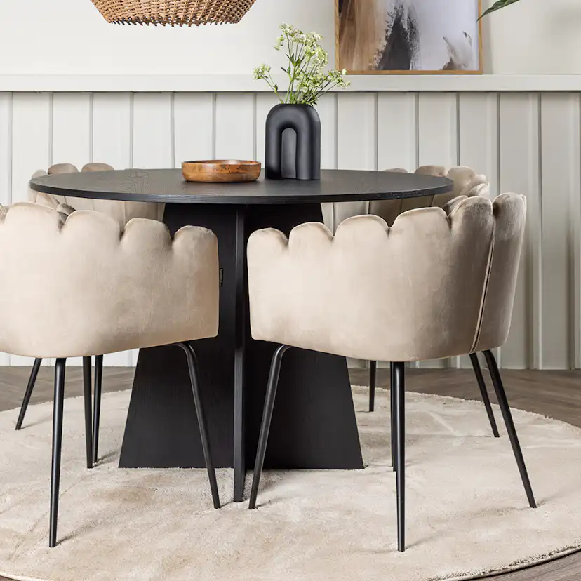 Matgrupp Venture Home Bootcut Ø110 cm med 4 Limhamn Stolar
