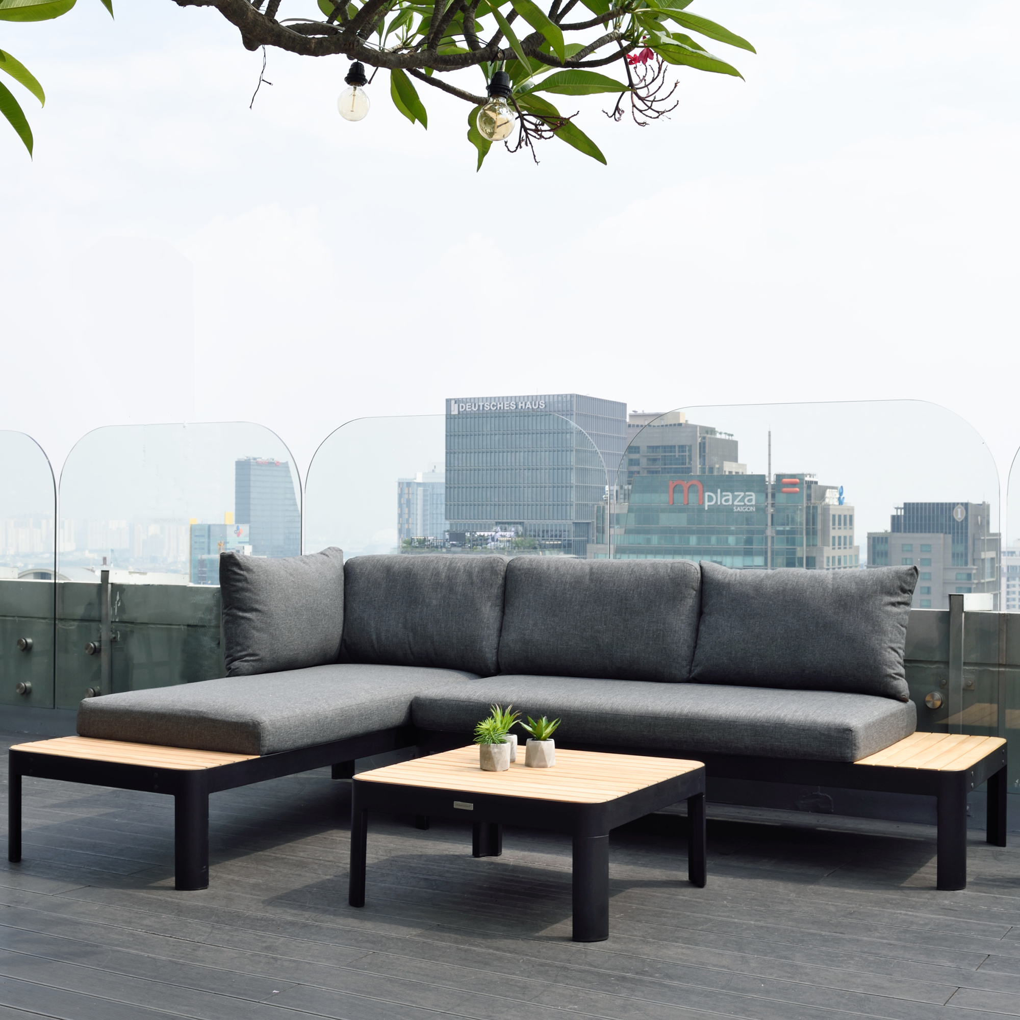 Loungegrupp LifestyleGarden Portals Dark Utomhus