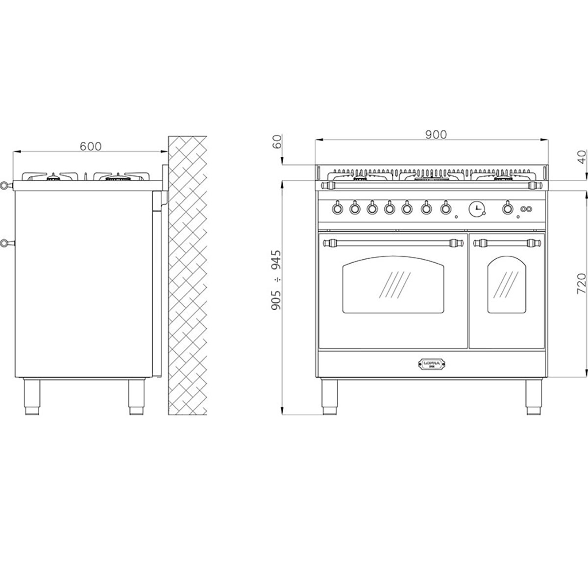 Teleskopfot Lofra Till Dolce Vita och Venezia Extra Hög 4-pack