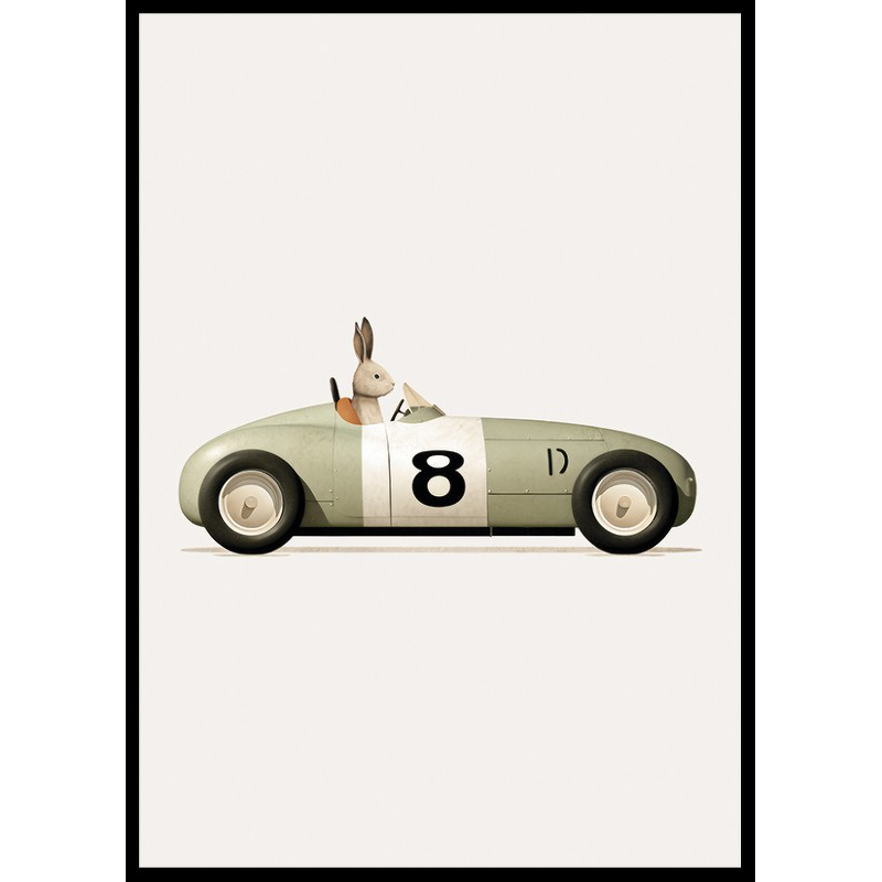 Poster Gallerix Rabbit In Toy Car