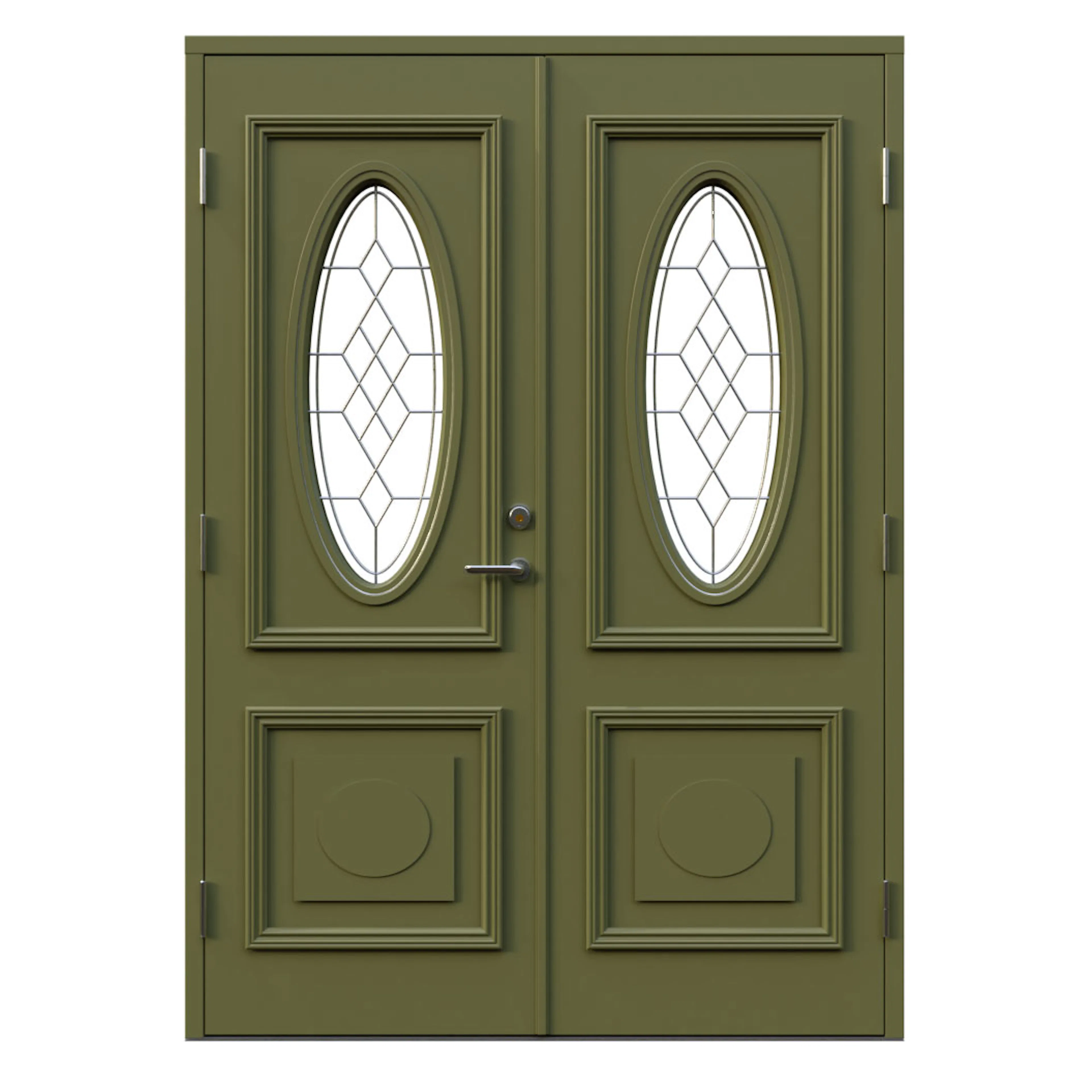 Oval 15x21 V NCS S-5020-G70Y BxH: 150x210 cm, S-5020-G70Y, Grön, Vänster