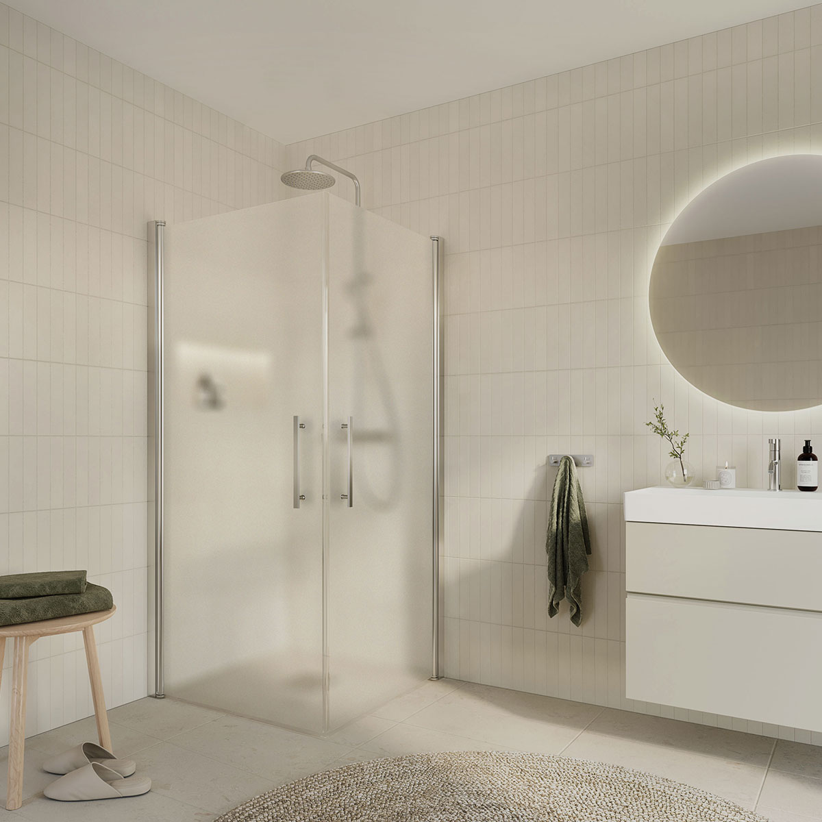 Duschhörn Arrow Corner Frostat Glas