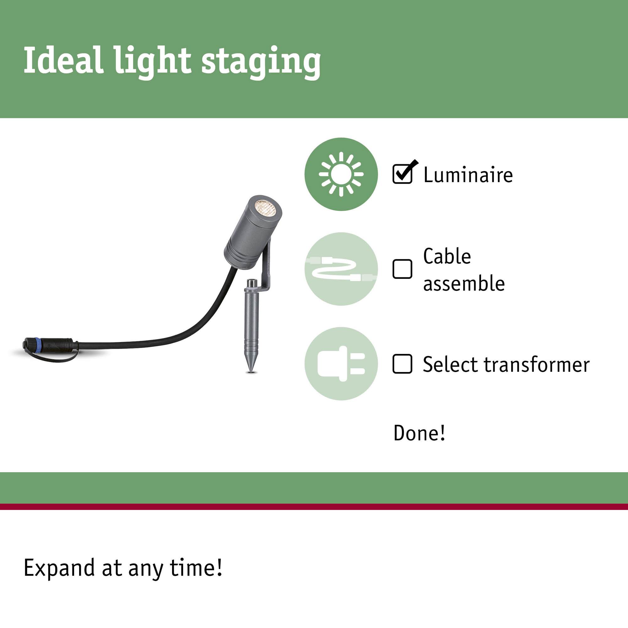 Spotlight Paulmann Radix Plug & Shine LED IP65 24V