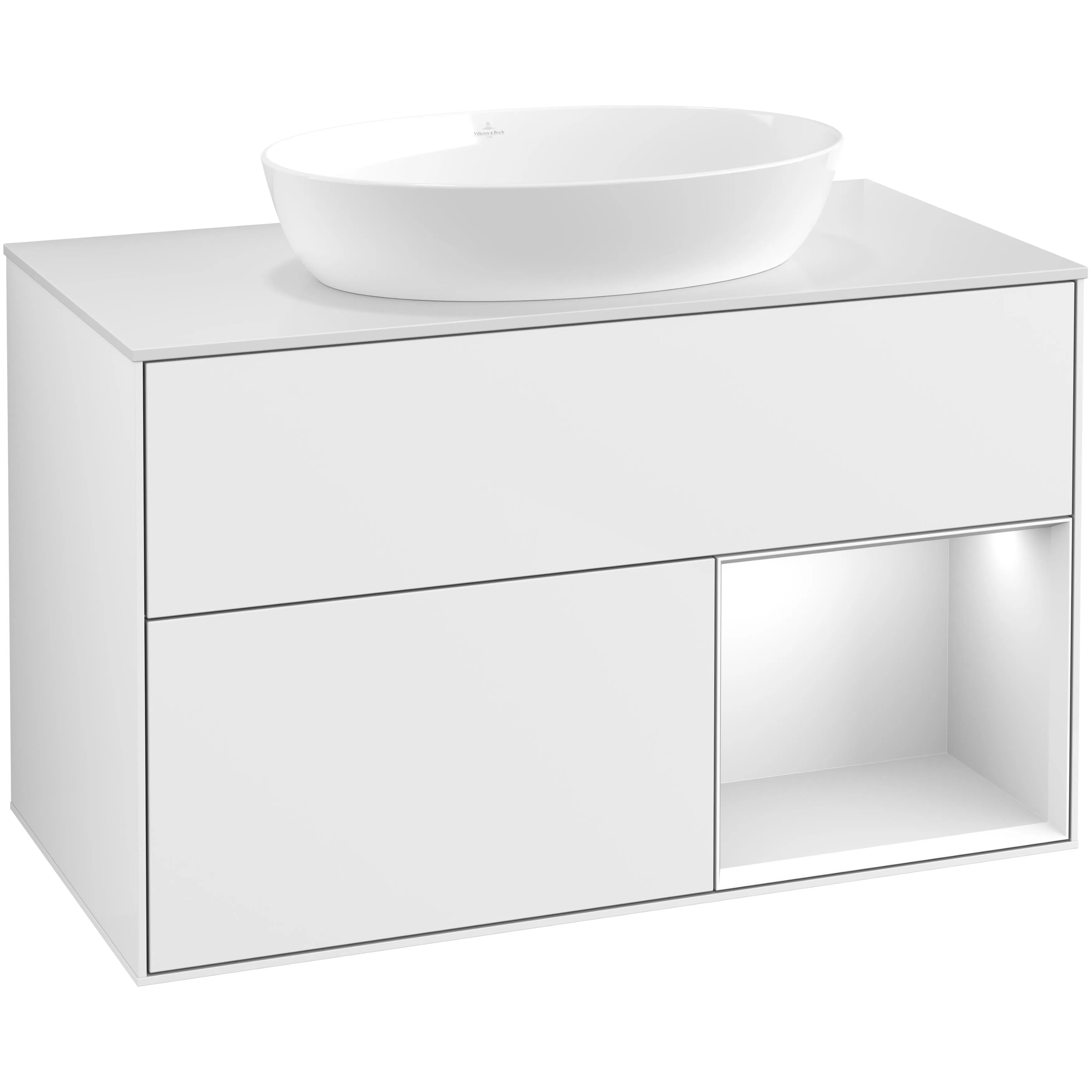 Tvättställsskåp Villeroy & Boch Finion med 2 Lådor Hylla och Bänkskiva för Fristående Tvättställ från Artis & Collaro