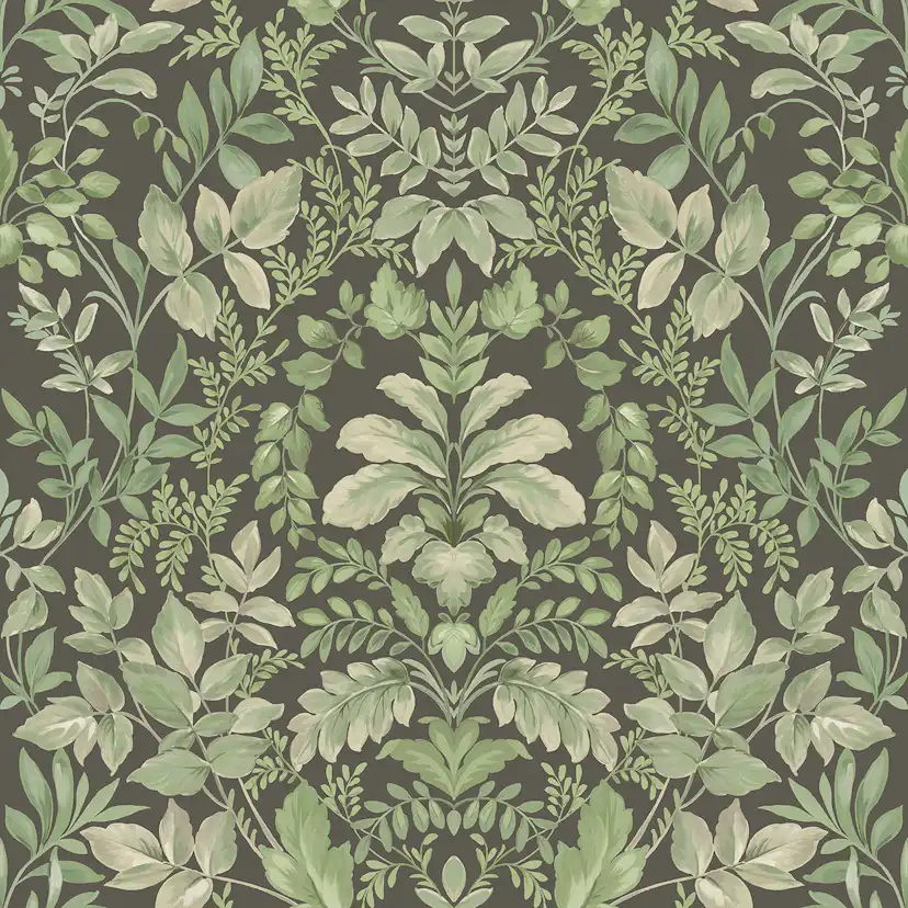 Tapet Holden The Lost Gardens Tavira Charcoal Green 91693
