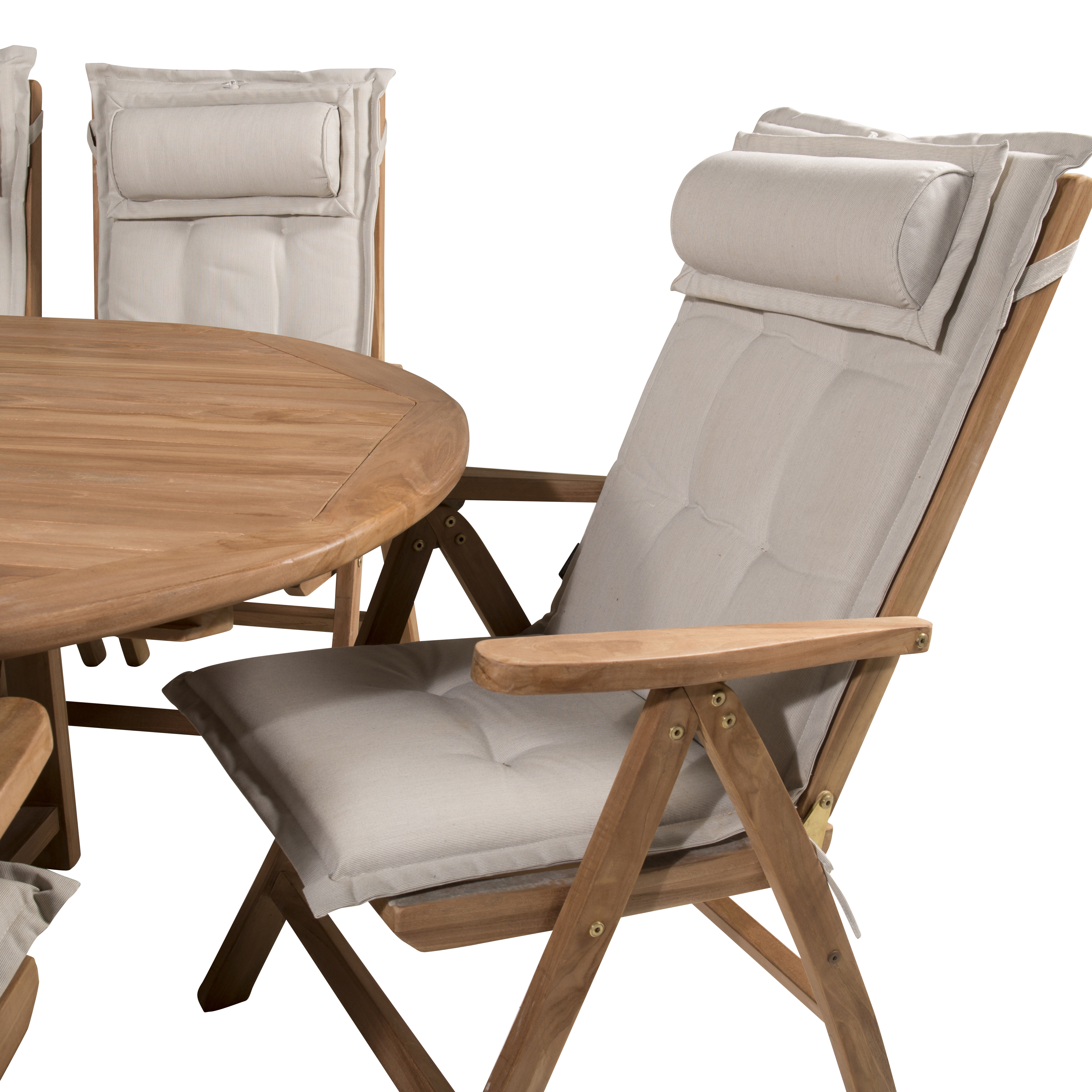 Matgrupp Venture Home Kiara 180/240 med 8 Positionsfåtöljer