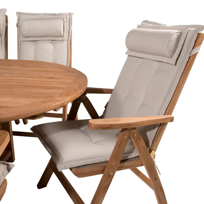 Matgrupp Venture Home Kiara 180/240 med 8 Positionsfåtöljer