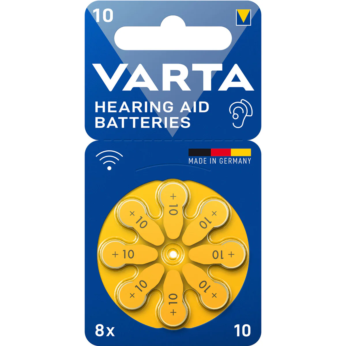 Hörapparatsbatterier Varta 10/A10/PR70 8-pack