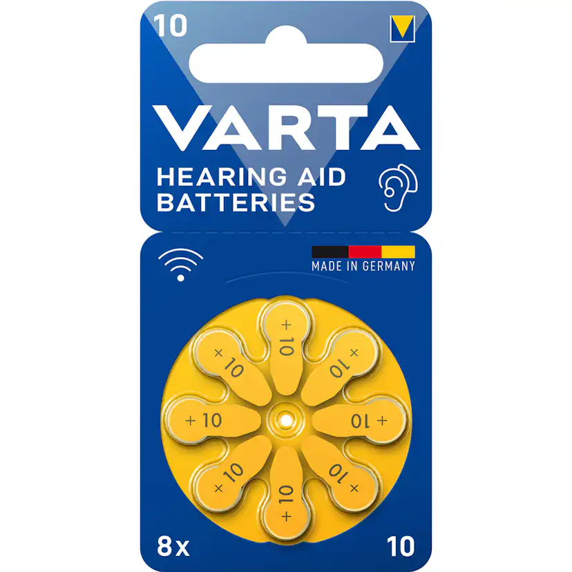 Hörapparatsbatterier Varta 10/A10/PR70 8-pack