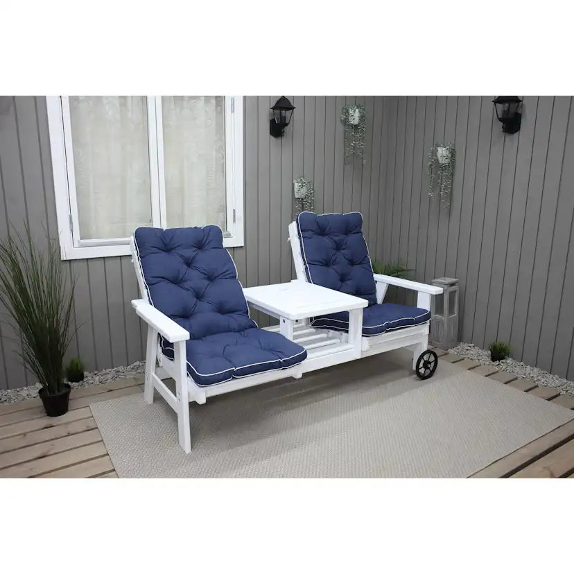 MALMÖ high-back cushion, blue, 2-pack Blå