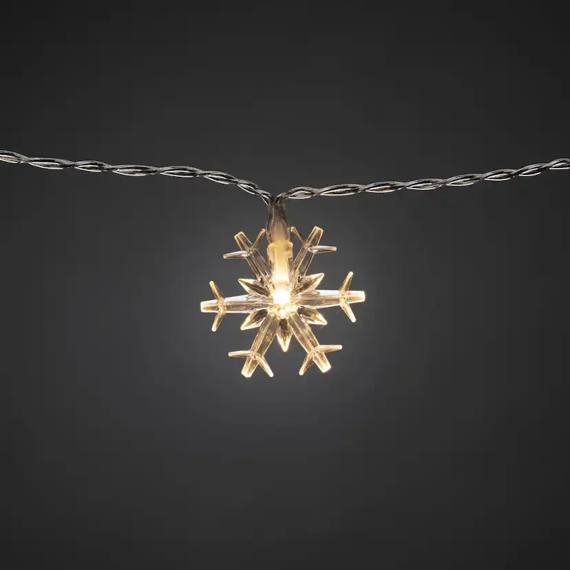 Gardinslinga Gnosjö Konstsmide Snöflingor LED