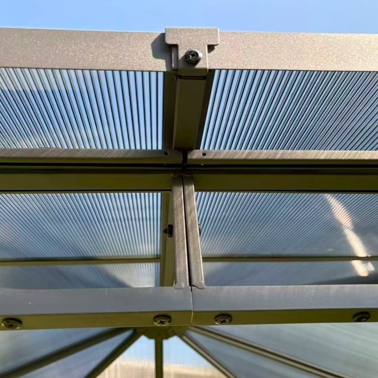 Paviljong Mag-Pro 3 x 3 m Antracit Med Polykarbonattak 6 mm
