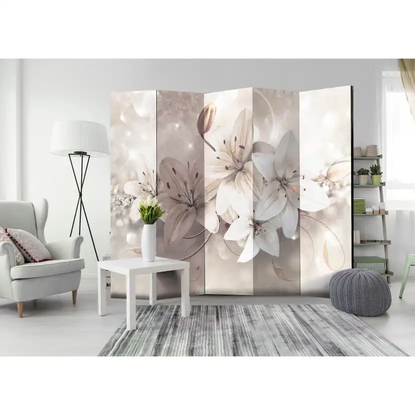 Rumsavdelare Skärmvägg Arkiio Diamond Lilies II 225x172 cm