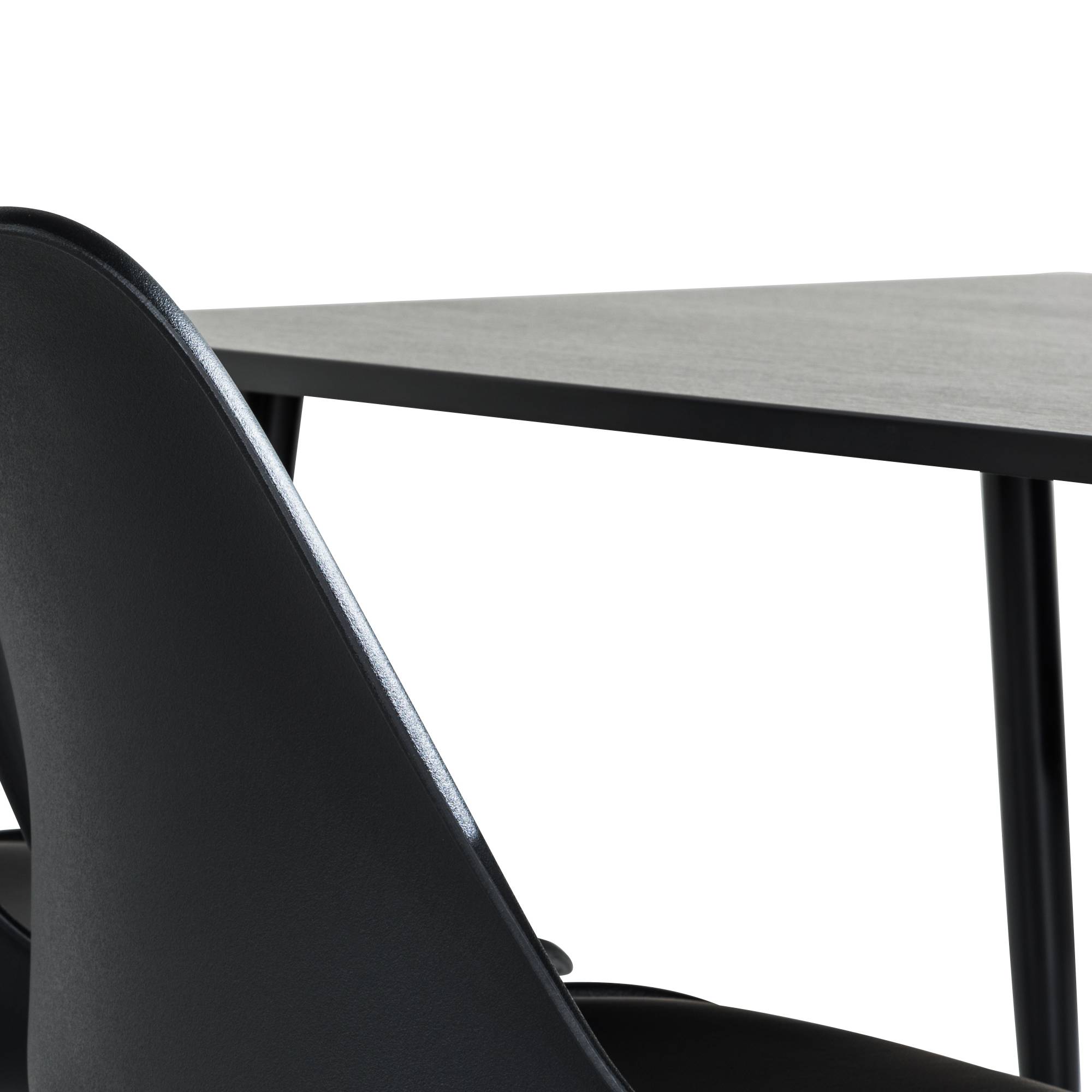 Matgrupp Basic Home Marcelen Rektangulärt Matbord 120 cm med 4 Shell Matstol