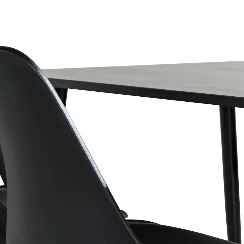 Matgrupp Basic Home Marcelen Rektangulärt Matbord 120 cm med 4 Shell Matstol